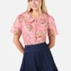 Chickens Short Sleeve Blouse -ModCloth PGFZ181 007 11