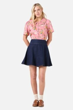 Chickens Short Sleeve Blouse -ModCloth PGFZ181 007 13
