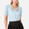 Lattice Embroidered Blouse -ModCloth PGFZ275 003 20