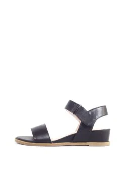 Chelsea Crew Ricardo Faux-Leather Mini Wedge Comfort Sandals -ModCloth RICARDO CHELSEACREW BLACK 02 57f16ba0 1812 470e 99b9 41f60b5bdff4