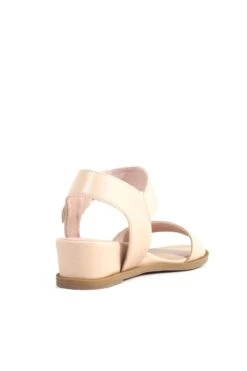 Chelsea Crew Ricardo Faux-Leather Mini Wedge Comfort Sandals -ModCloth RICARDO CHELSEACREW TAN 03 5fc413cf 592e 4cdc a461 7d6480373fa5