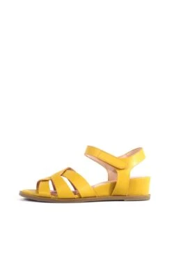 Chelsea Crew Roma Fisherman Comfort Sandals – Faux Leather Mini Wedge Open Toe Shoes -ModCloth ROMA PU CHELSEACREW MUSTARD 02 09db4a14 babe 4be3 8107 c3421159c191