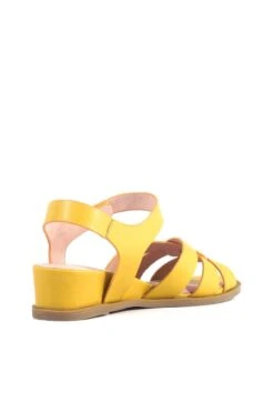 Chelsea Crew Roma Fisherman Comfort Sandals – Faux Leather Mini Wedge Open Toe Shoes -ModCloth ROMA PU CHELSEACREW MUSTARD 03 96ff31dc 2301 48b4 8253 f1af27a2302c