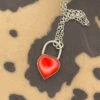 Rosarita Heart Faux Lock Pendant 2 Rosarita Heart Faux Lock Pendant -ModCloth ROSAFL48PND RED 1