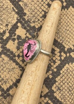Sterling Silver Scorpion Heart Ring -ModCloth SCPPNK05RNG PINK 2