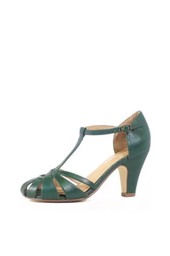 Sergi T-Strap Heels -ModCloth SERGI GREEN 2 1