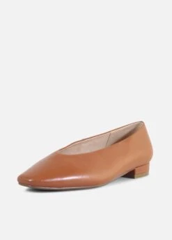 Chelsea Crew Slick Leather Ballet Flats – Elegant Low Heel Slip-On Shoes -ModCloth SLICK TAN 1 2e5bd9ed 3d87 4401 bd6c 77e5b12cb4a7