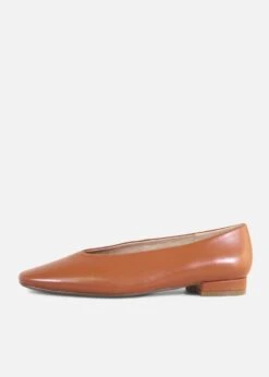 Chelsea Crew Slick Leather Ballet Flats – Elegant Low Heel Slip-On Shoes -ModCloth SLICK TAN 2 68b0e043 6889 456b b9d9 377e2fbd2d72