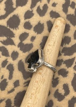 Brigitte Bogart Ace Of Spades Black Onyx Sterling Silver Adjustable Statement Ring -ModCloth SPDBLK44RNG BLACK 2