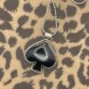 Ace Of Spades Black Onyx Pendant -ModCloth SPDBLK53PND BLACK 1