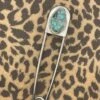 Turquoise Jumbo Safety Pin Keychain 1 Turquoise Jumbo Safety Pin Keychain -ModCloth TURQ59PIN TURQUOISE 1