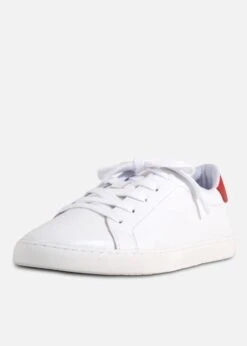 U-Turn Tennis Sneakers -ModCloth UTURN WHITERED 1 a0af68d6 737e 4336 a041 a5a9fffee944