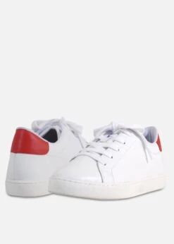 U-Turn Tennis Sneakers -ModCloth UTURN WHITERED 4 55c3da76 fd58 43be 99ce a40bbc2e9efd