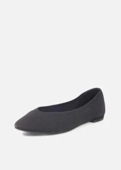 Chelsea Crew Black Flight Knit Ballet Flats – Stretchy Breathable Pointed Toe Slip-On -ModCloth Untitleddesign 44
