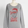 Christmas Confidential Santa Graphic Sweatshirt – Heather Grey Scoop Neck Holiday Pullover -ModCloth a313d2986fd64d3e96cb835d9b53c55c