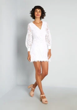 Little Mistress For Love And Lace White Floral Mini Dress – Sheer Bishop Sleeve A-Line Special Occasion Dress 8 Little Mistress For Love And Lace White Floral Mini Dress – Sheer Bishop Sleeve A-Line Special Occasion Dress -ModCloth a3fc1601bdf6dd7b5d0a8f6d7e81e161
