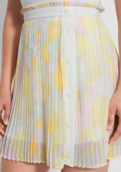 ModCloth Frill Seeker Ivory Floral Watercolor - Pleated Frill Waist Mini Skirt -ModCloth a916d35e3f95fe893fb2174f67bfdde5