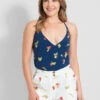 ModCloth Last Summer A DJ Saved My Life Navy Fruit Print Halter Bodysuit 1 ModCloth Last Summer A DJ Saved My Life Navy Fruit Print Halter Bodysuit -ModCloth c0e6218069177edfc81dbae63857154a