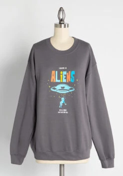 Believe In Aliens Graphic Sweatshirt