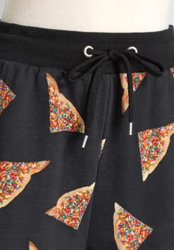 Dangerfield Let's Have A Toast Fairy Bread Charcoal Grey – Casual Cotton Drawstring Shorts -ModCloth c2b0455722b0371f54c948961bf905cf