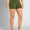 ModCloth Let's Cruise Olive Green – High-Rise Short Inseam Bike Shorts -ModCloth c71e23fd3b79f8bb305582256a0927e6