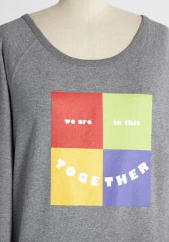 Solidarity Squared Graphic Pullover – Heather Grey Relaxed Fit Scoop Neck Sweatshirt -ModCloth c8968d4c8ad20b8513b5f7199964d65d