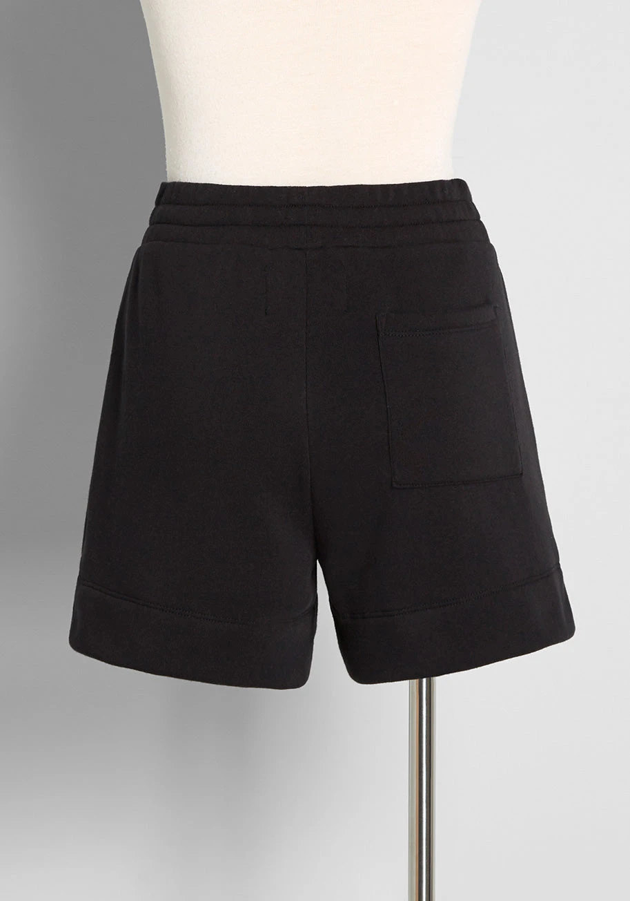 ModCloth x CAMP Collection Black Retro Gym Generation Shorts – Vintage Inspired Cotton Knit Lounge Shorts 7 ModCloth x CAMP Collection Black Retro Gym Generation Shorts – Vintage Inspired Cotton Knit Lounge Shorts - Image 5
