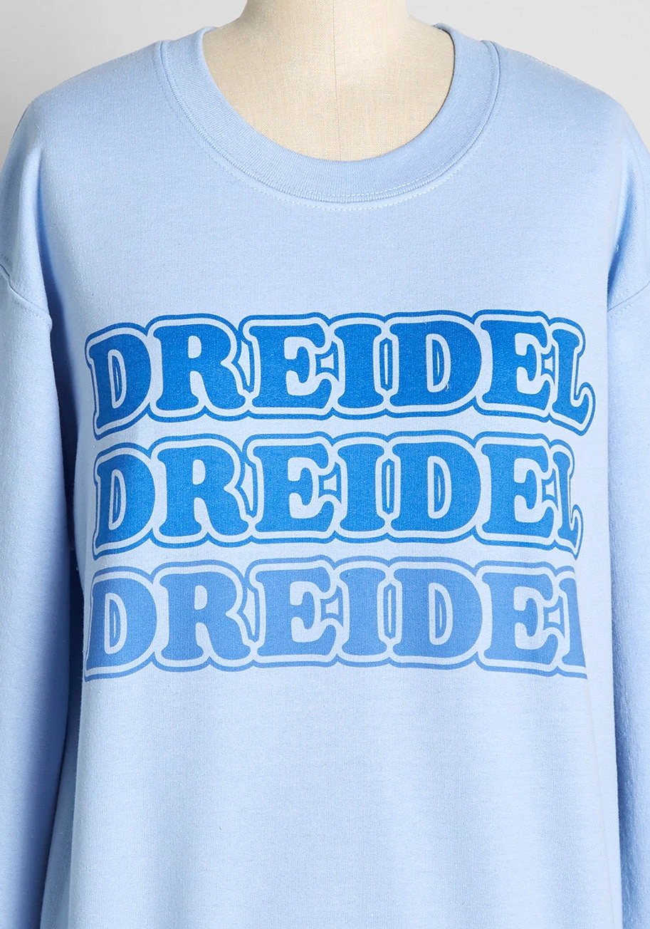 No Brand Dreidel, Dreidel, Dreidel! Graphic Sweatshirt 5 No Brand Dreidel, Dreidel, Dreidel! Graphic Sweatshirt - Image 3