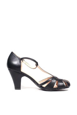 Sergi T-Strap Heels -ModCloth chelseacrew sergi pu black 03 12cf3e43 7f0c 456c b0b3 106f319fbab2