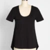 ModCloth Black Jersey Knit Pocket T-Shirt – Scoop Neck Hi-Lo Basic Tee 1 ModCloth Black Jersey Knit Pocket T-Shirt – Scoop Neck Hi-Lo Basic Tee -ModCloth e4adf2d652bc8f00c6408523b8387d78