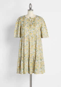 Sweet And Tender Blossoms Babydoll Dress