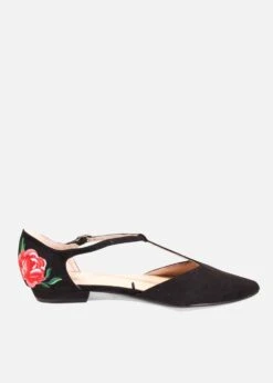 Chelsea Crew Garden T-Strap Flats – Black Embroidered Pointed Toe Faux Suede Shoes -ModCloth garden mic chelsea crew chelsea crew garden mic 03 d3af7409 a2f6 41c1 b65f 852ab489fdc1
