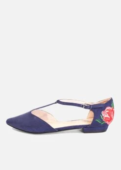 Chelsea Crew Garden T-Strap Flats – Black Embroidered Pointed Toe Faux Suede Shoes -ModCloth garden mic chelsea crew chelsea crew garden mic 05 5a28ec1b 2a73 4560 a28b b03e2bc817ad