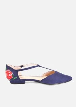 Chelsea Crew Garden T-Strap Flats – Black Embroidered Pointed Toe Faux Suede Shoes -ModCloth garden mic chelsea crew chelsea crew garden mic 06 7b2dfbc2 a09e 4156 8eeb 492a1154ff86