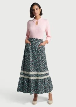 ModCloth Pearly Paradise Pink Keyhole Sweater – Plus Size Delicate Collar Knit Top -ModCloth m4403086 pnk 4