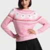 You've Been Ghosted Fair Isle Sweater -ModCloth mrs1211 pnk 1