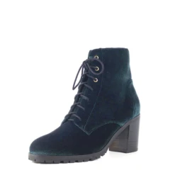 Chelsea Crew Timothy Velvet Lace-Up Booties – Retro Lug Sole 3-Inch Heel -ModCloth timothy1